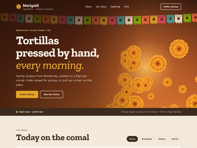 Marigold Taquería sample site